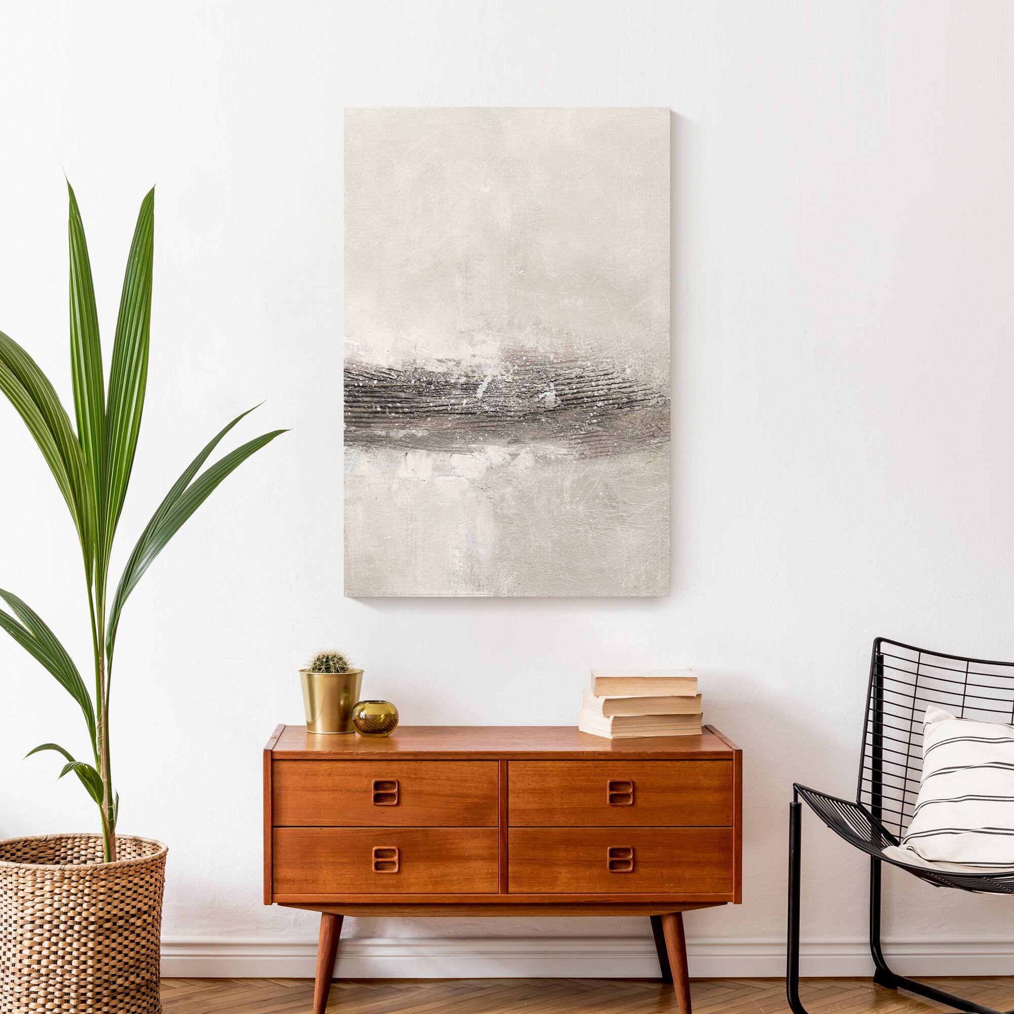Shimmer Gray Abstract I 20" x 30" Canvas Wall Art